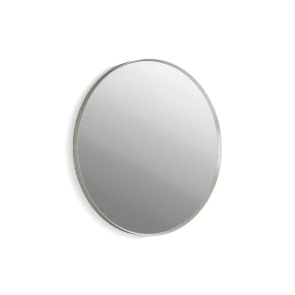 Kohler® 26050-BNL K-26050 Essential Decorative Mirror, Round Shape, 28-3/16 in Dia x 28-1/8 in W, Brushed Nickel