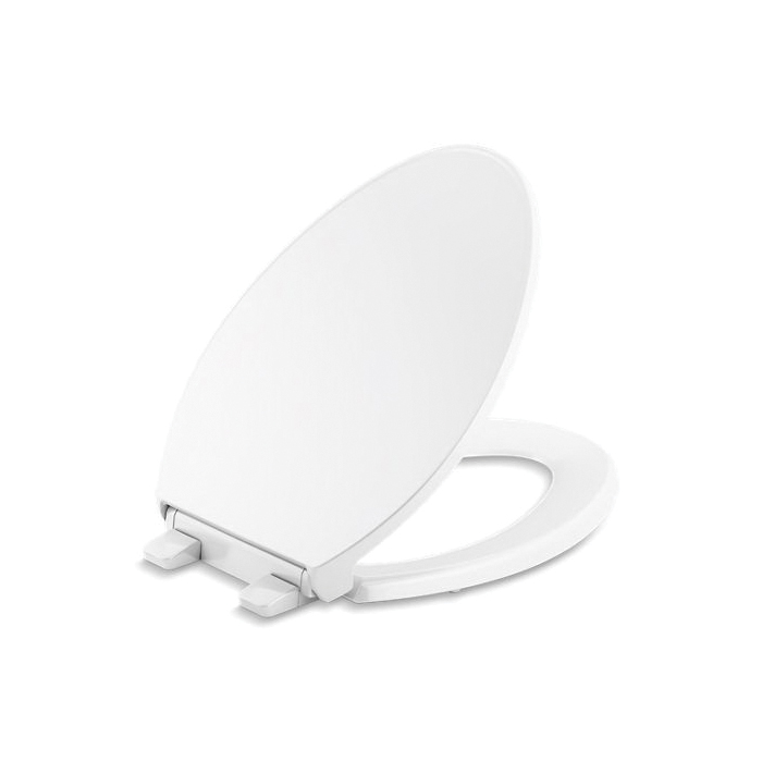 Kohler® 24495-A-0 Border™ Toilet Seat, Elongated Bowl, Closed Front, Plastic, White, Quick Release Hinge