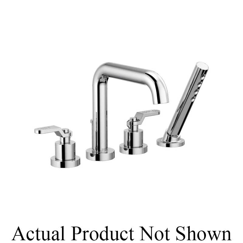 Brizo® T67435-PCLHP Roman Tub Trim, Litze™, 2 gpm Flow Rate, 9 to 16 in Center, Polished Chrome, 2 Handles, Function: Traditional, Domestic