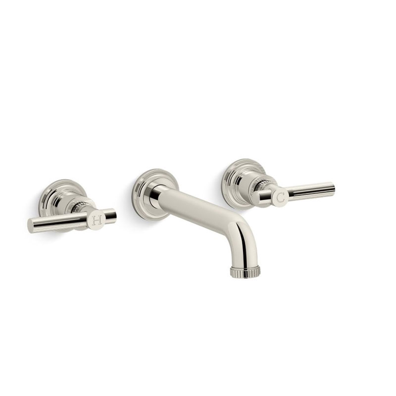 Kallista P21223-LV-SN Central Park West® Wall-Mount Sink Faucet, Lever Handles, Polished Chrome