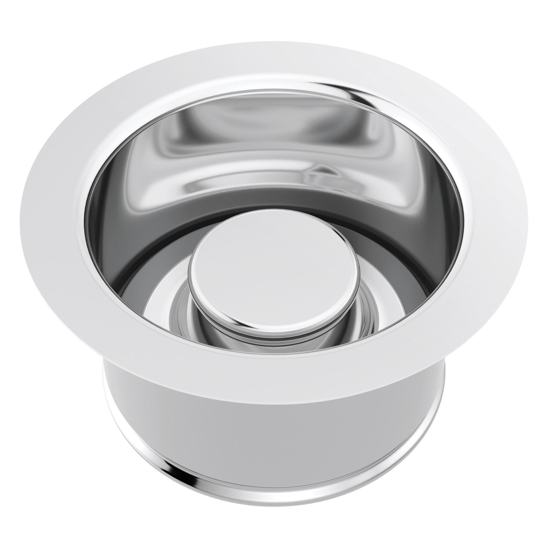 Brizo® 69072-PC Kitchen Sink Disposal Flange with Stopper, 4-1/2 in Nominal, 4-1/2 in OAL, Solid Brass, Polished Chrome, Import