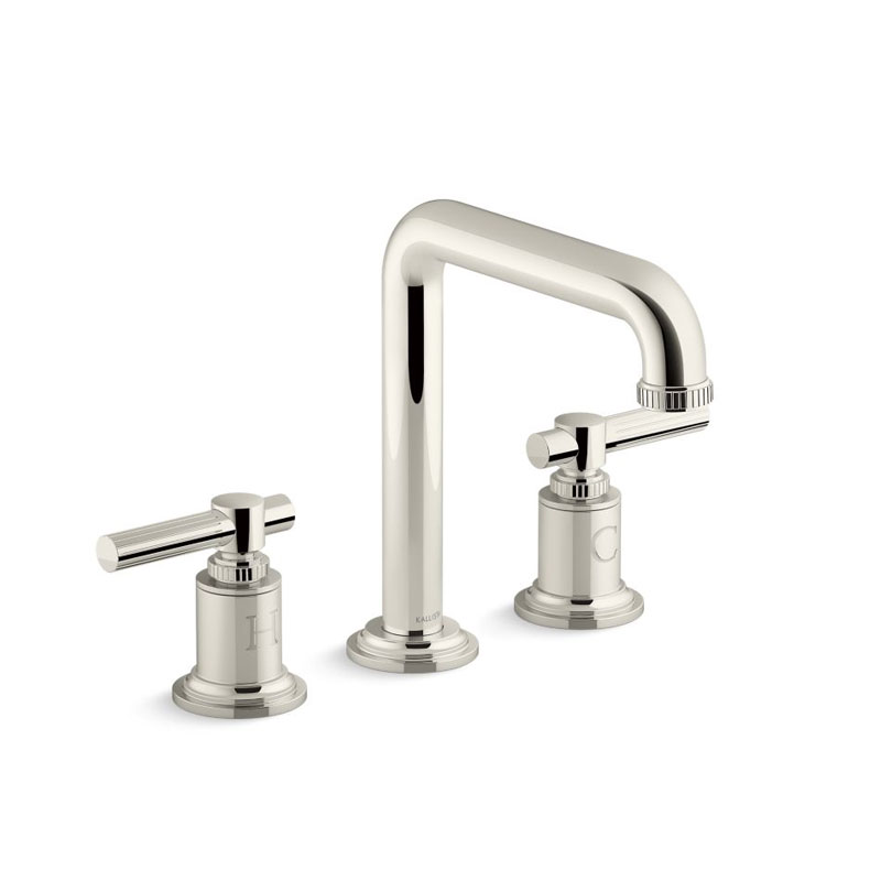 Kallista P21247-LV-SN Central Park West® Deck-Mount Bath Faucet, Lever Handles, Polished Nickel