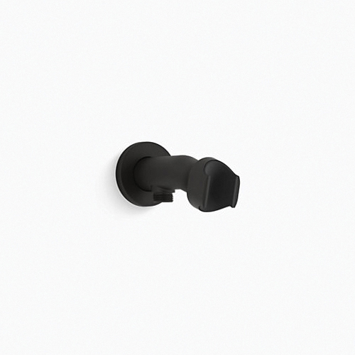 Kohler® 21051-BL Statement™ VES Handshower Holder and Supply Elbow, Wall Mount, For Use With Statement™ VES Handshower and Showerhead, 1/2-14 NPT Nipple, G1/2 Threaded Hose, Metal/Silicone