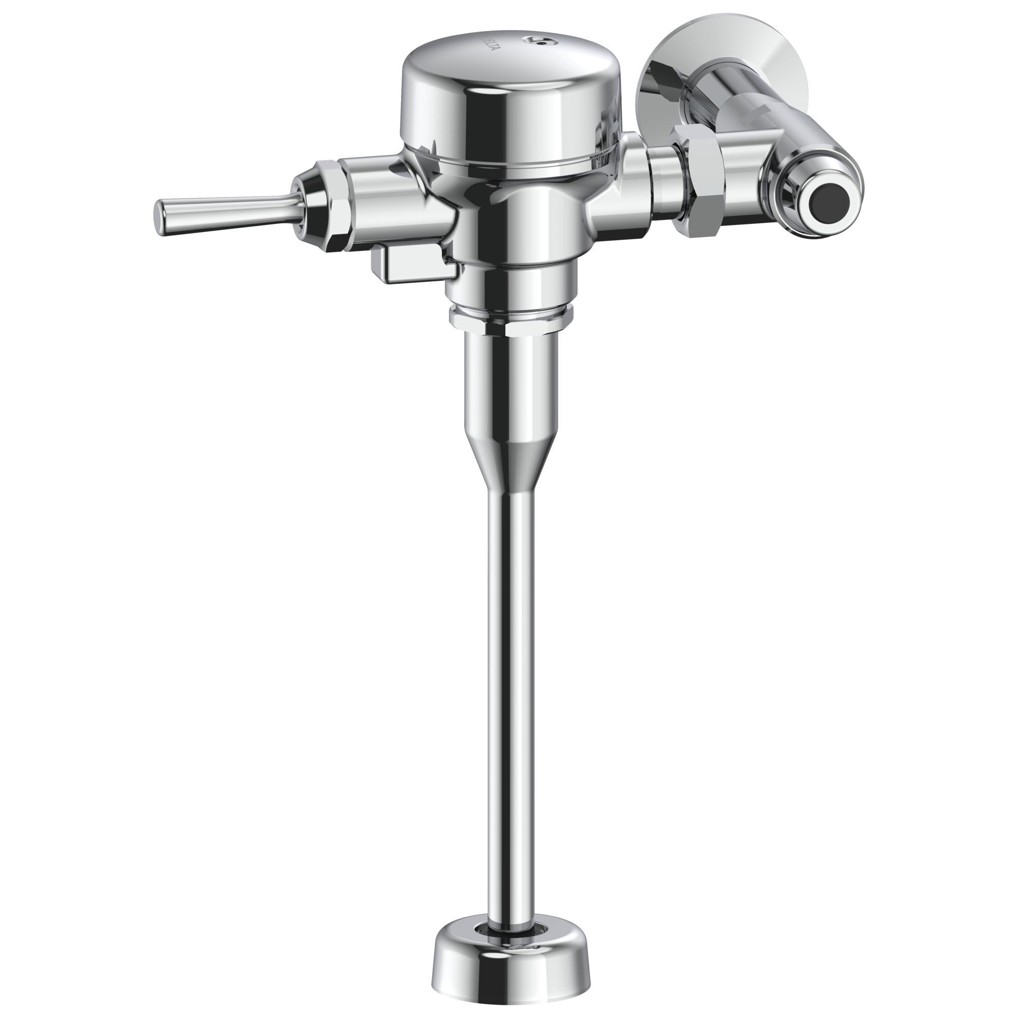 DELTA® 81T231 81/83t Manual Exposed Flush Valve, 8 gpm, 25 psi, Polished Chrome, Import