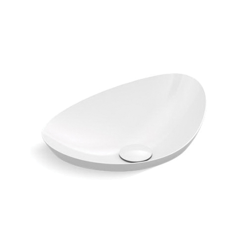 Kohler® 20704-N-0 Veil® Bathroom Sink, Oval Shape, 21-1/8 in W x 14-1/16 in D x 8-1/16 in H, Above-Counter Mount, Fireclay, White, Import
