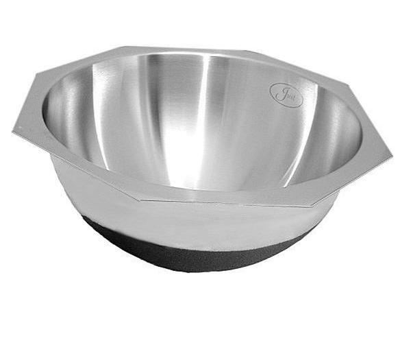 Just Manufacturing UCIR16-J Lavatory Sink, Rectangular Shape, 5-1/2 in H x 18-1/4 in W x 18-1/4 in L, 304 Stainless Steel, Lustrous Satin, Domestic