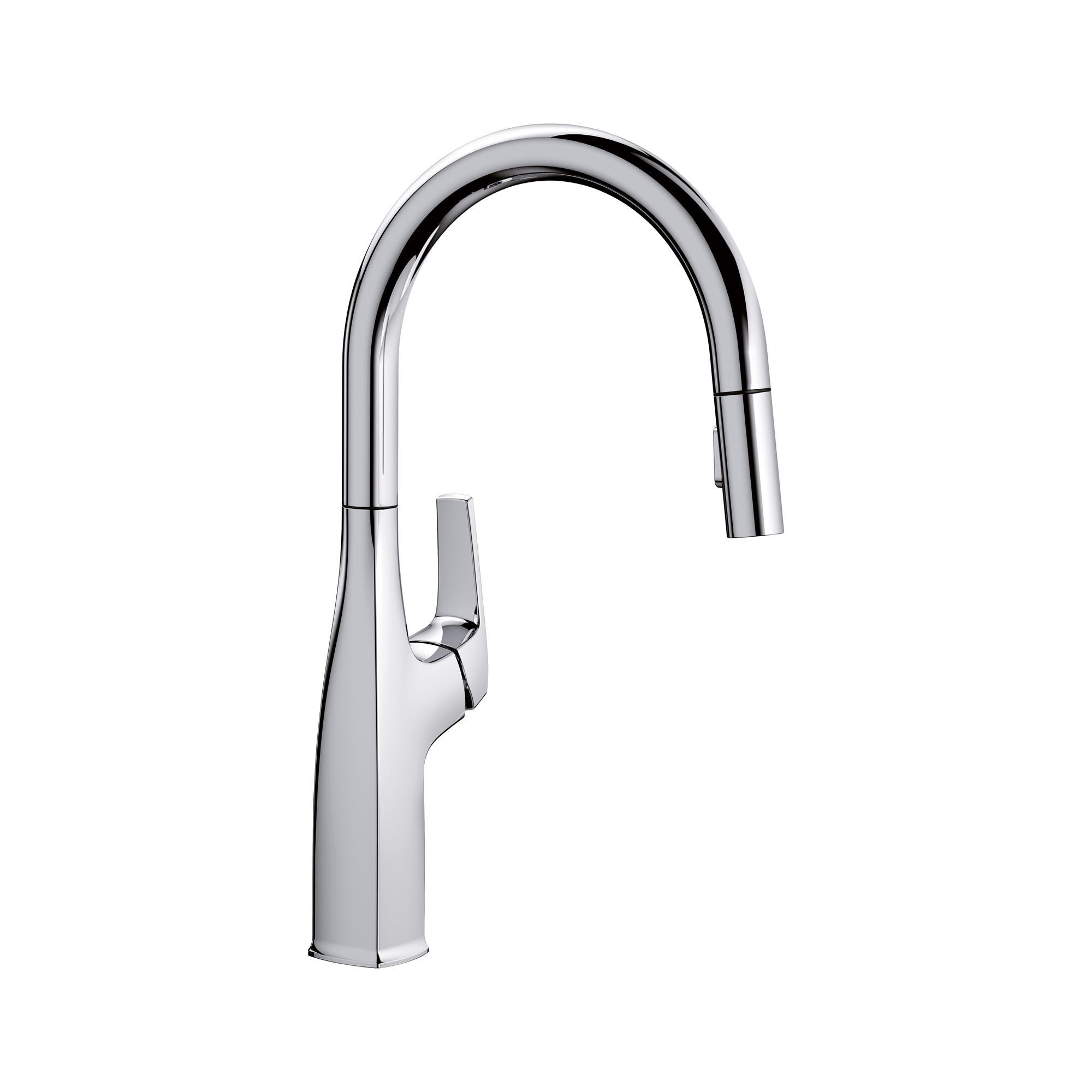 Blanco 442677 RIVANA™ Kitchen Faucet, 1.5 gpm Flow Rate, Polished Chrome, 1 Handle, 1 Faucet Hole, Import
