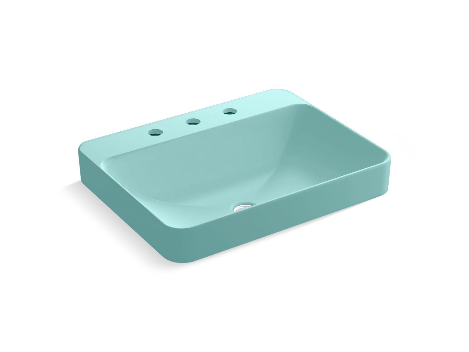 Kohler® 2660-8-H15 Vox® Bathroom Sink, Vitreous China, 150th Spring Green