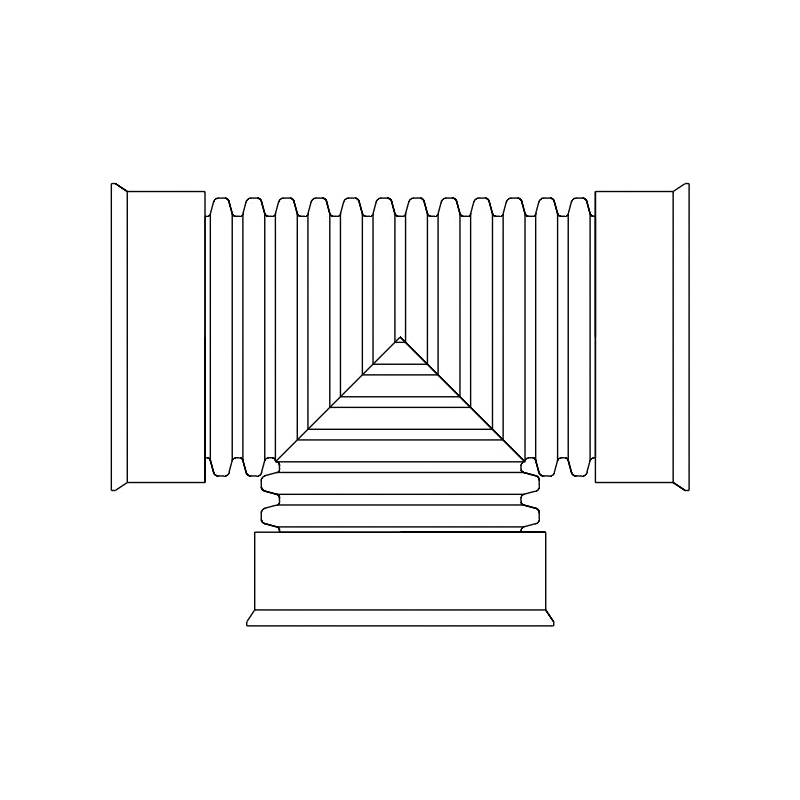 ADS&reg; 15 in Dual Wall Fabricated Tee Plain End 1565AN65B