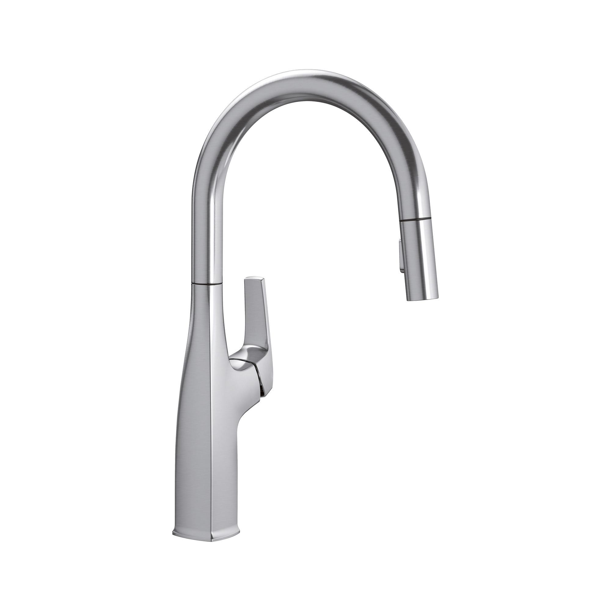 Blanco 442678 RIVANA™ Kitchen Faucet, 1.5 gpm Flow Rate, PVD Steel, 1 Handle, 1 Faucet Hole, Import