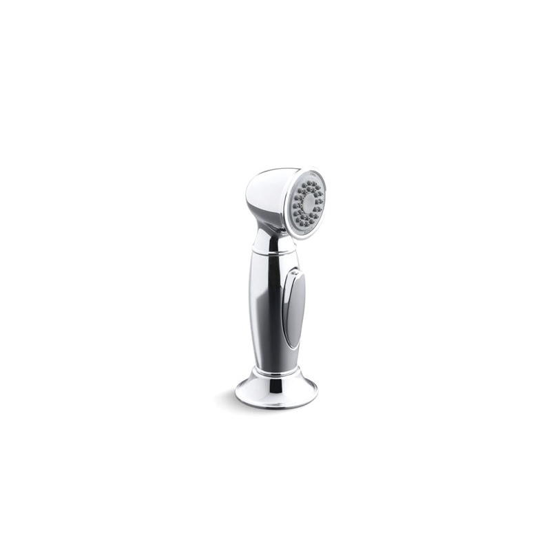Kohler® 10101-CP Side Spray, Accent®, For Use With Kitchen Faucet, 1/4-18, Polished Chrome, Nylon Spray Hose