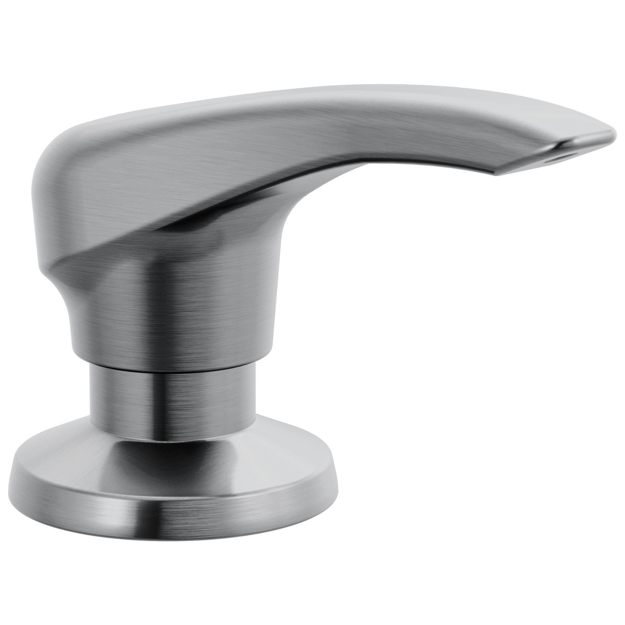 DELTA® RP100737AR Esque® Soap Dispenser, 13 oz Capacity, 2.88 in OAL, Deck Mount, Metal, Import