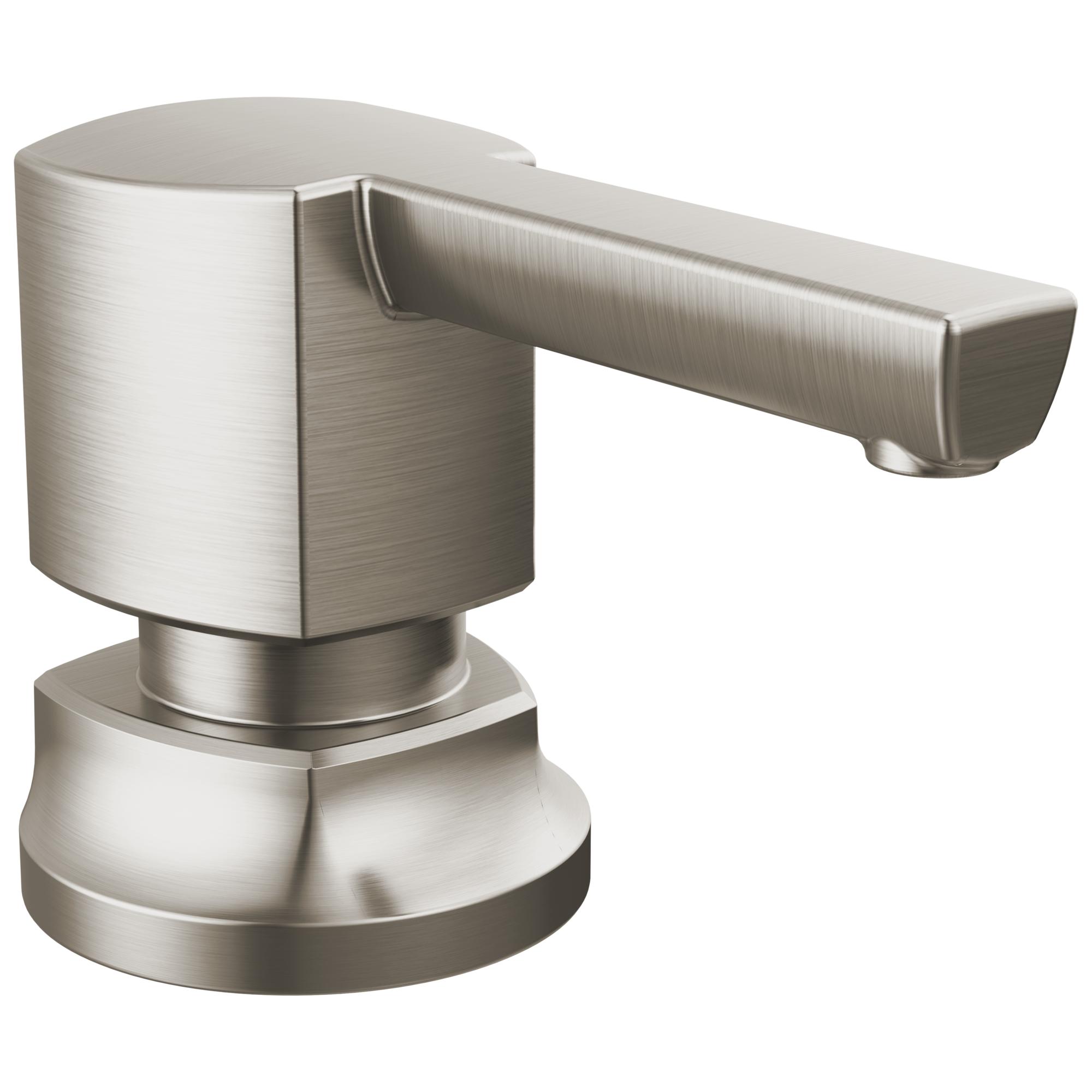 Brizo® 695306-SS-L Kintsu® Refillable Soap and Lotion Dispenser, Stainless, 4.56 in OAL, Zinc, Import