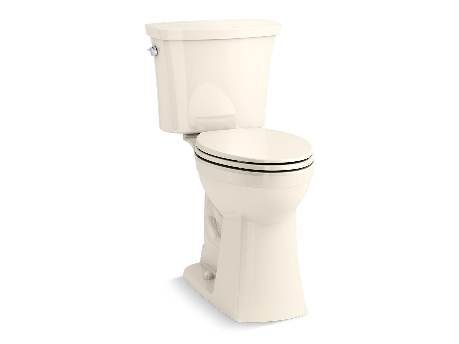 Kohler® 30688-96 K-30688 2-Piece Toilet, Kelston, Elongated Bowl, 19-1/16 in H Rim, 12 in Rough-In, 1.28 gpf Flush Rate, Biscuit