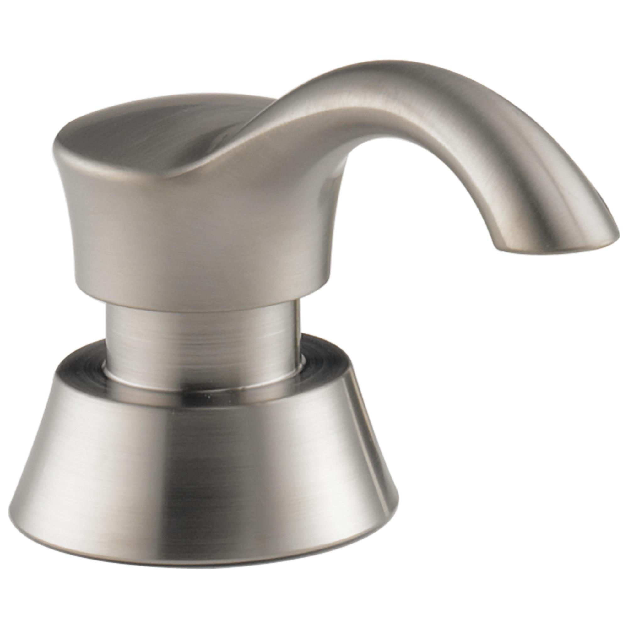 DELTA® RP50781SP Pilar® Traditional Soap/Lotion Dispenser, 13 oz Capacity, Deck Mount, ABS, Import