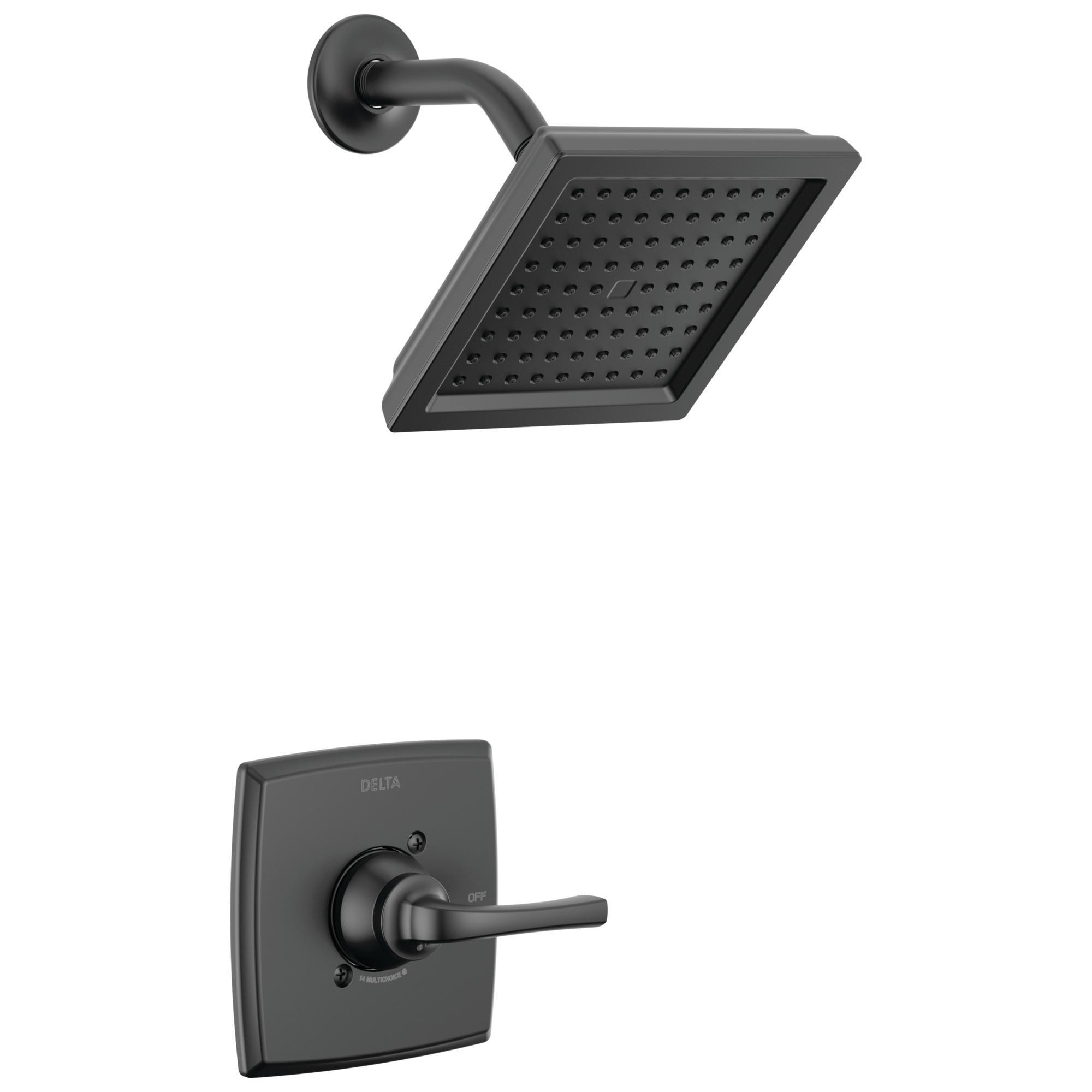 DELTA® 142864-BL Monitor® 14 Geist™ Faucet Shower Head, 1.75 gpm Max Flow, Wall Mounting, Domestic