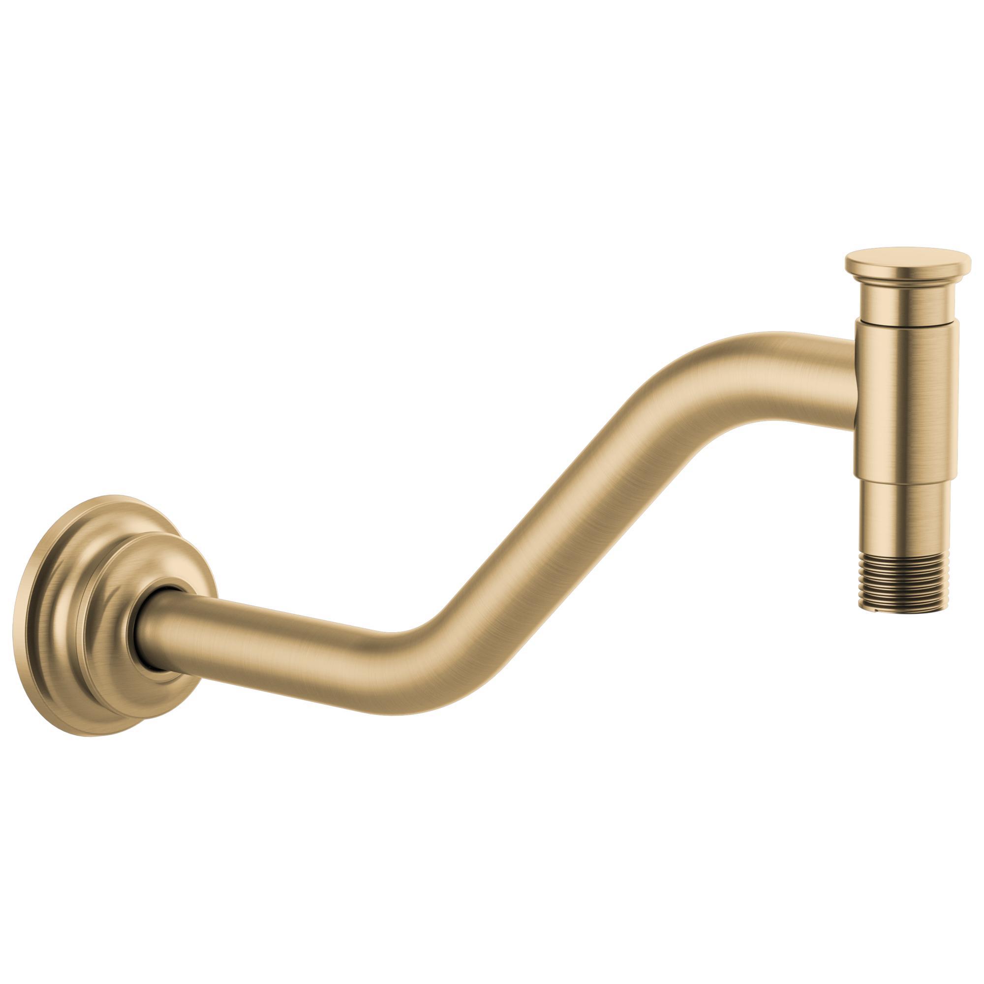 Brizo® RP100325GL Invari™ Angled Shower Arm and Flange, 11 in L, Solid Brass Arm, 1/2 in NPT, Import