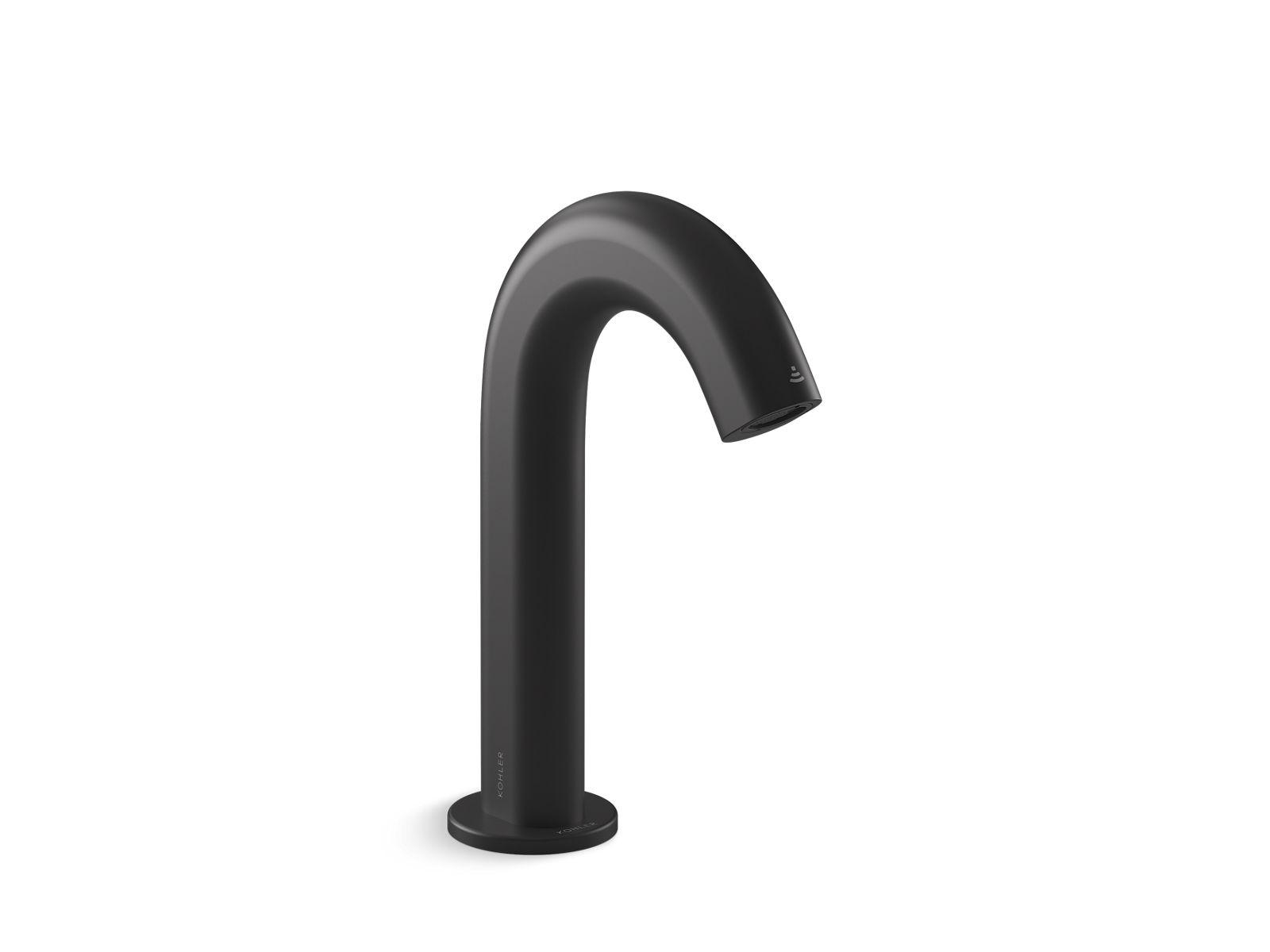 Kohler® 103B76-SANA-BL Oblo® AC Powered Faucet, 0.5 gpm Flow Rate, 6-13/16 in H Spout, 1 Faucet Holes, Matte Black, Touchless Function