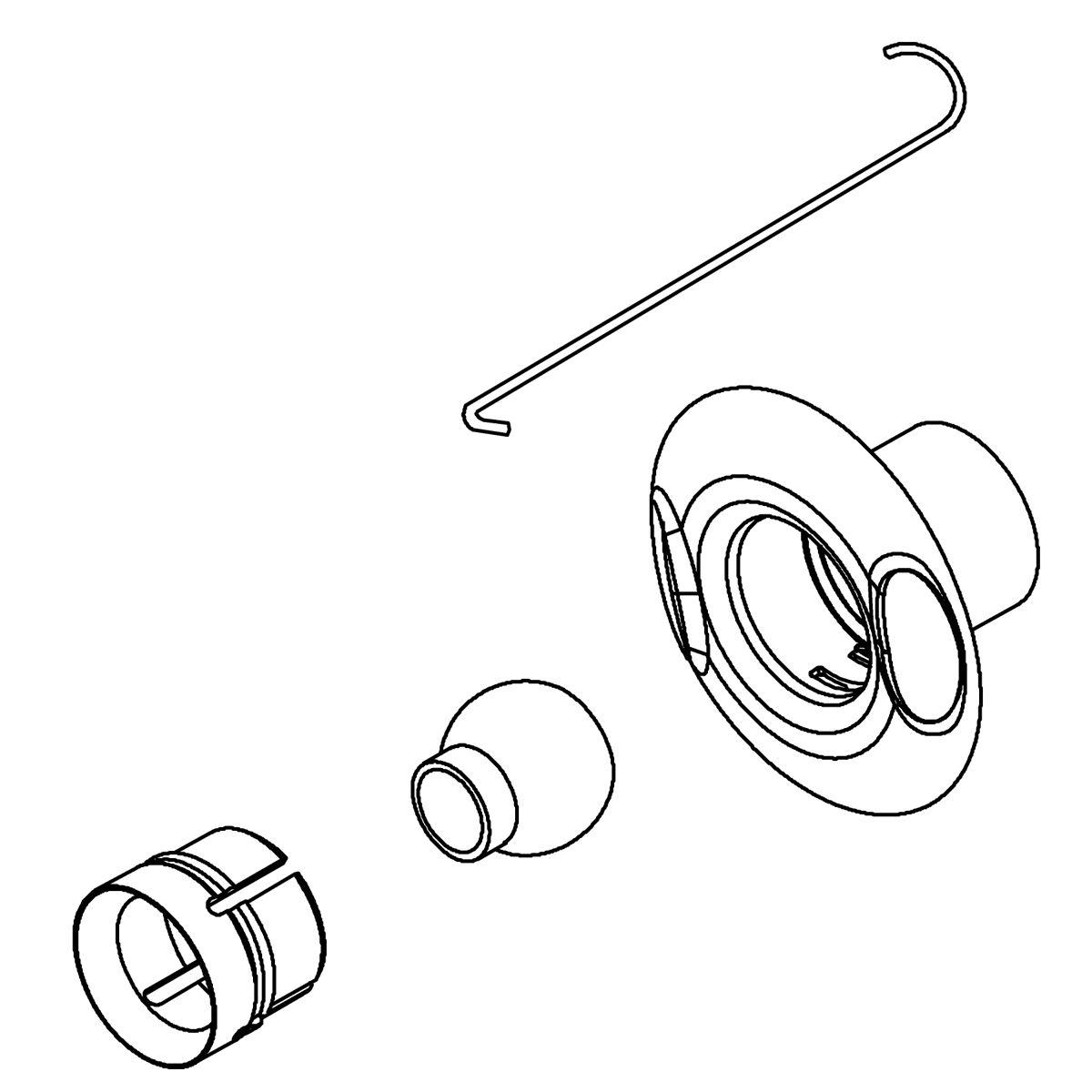 Kohler® 1015255-0 Replacement Jet Trim Kit, White
