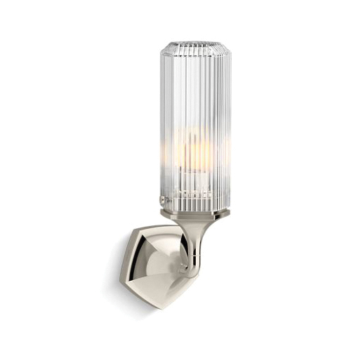Kohler® 31775-SC01-SNL Light Sconce, (1) CFL Lamp, 120 VAC, Polished Nickel Housing