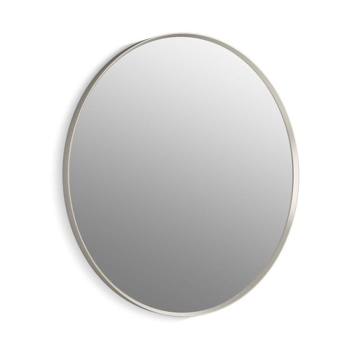 Kohler® 31369-BNL 31369 Essential Wall Mount Bathroom Mirror, Round Shape, 1.37 in L 36 in W, Brushed Nickel