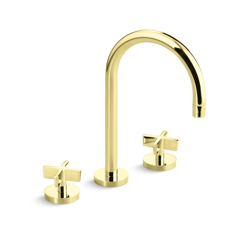 Kallista P24490-CR-ULB One™ by KALLISTA Sink Faucet, Gooseneck Spout, Cross Handles