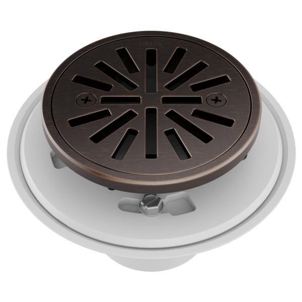 DELTA® DT061411-RB Round Shower Drain, 4 in Nominal, Import