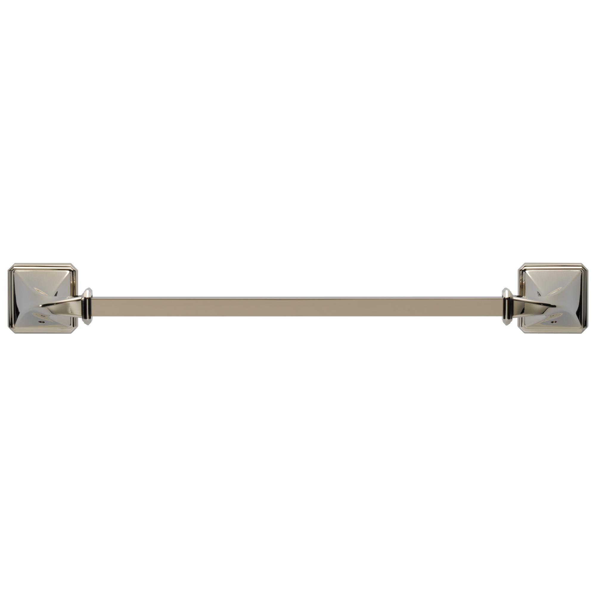 Brizo® 691830-PN Virage® Square Towel Bar, 18 in L Bar, 3-21/64 in OAD x 2-1/2 in OAH, Polished Nickel, Import