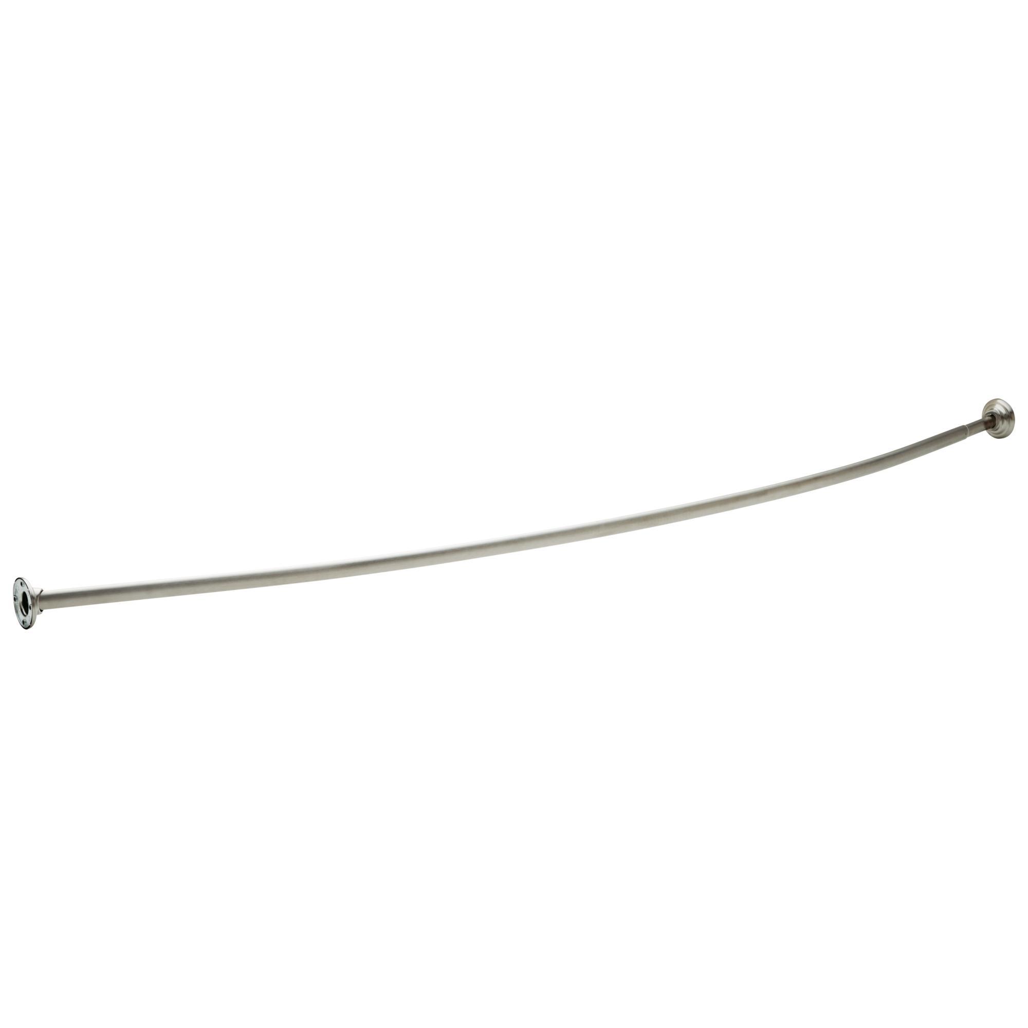 DELTA® 42206 Adjustable Curved Shower Rod With Bracket, 6 ft L Bar, Polished Chrome, Import