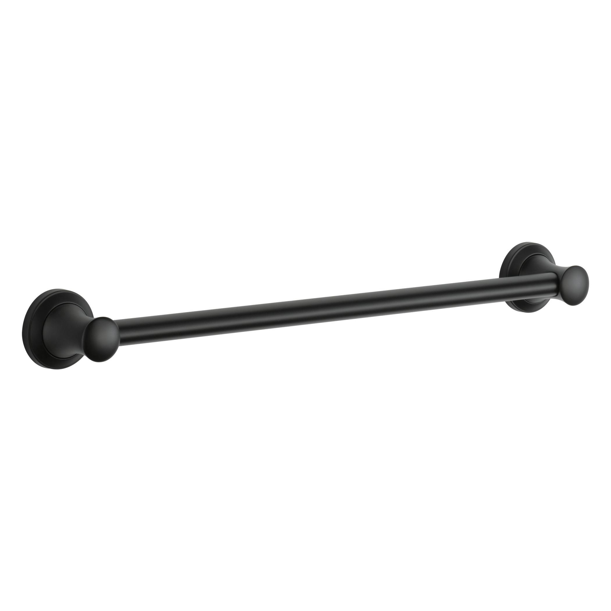 DELTA® 41724-BL Transitional Decorative Grab Bar, Stryke™, 27 in L, Matte Black, Brass, Import