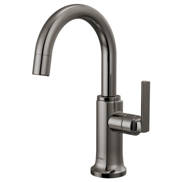 Brizo® 61306LF-C-BNX-L Kintsu® Integrated Faucet with Arc Spout, 1.5 gpm Flow Rate, Black Onyx, 1 Handles