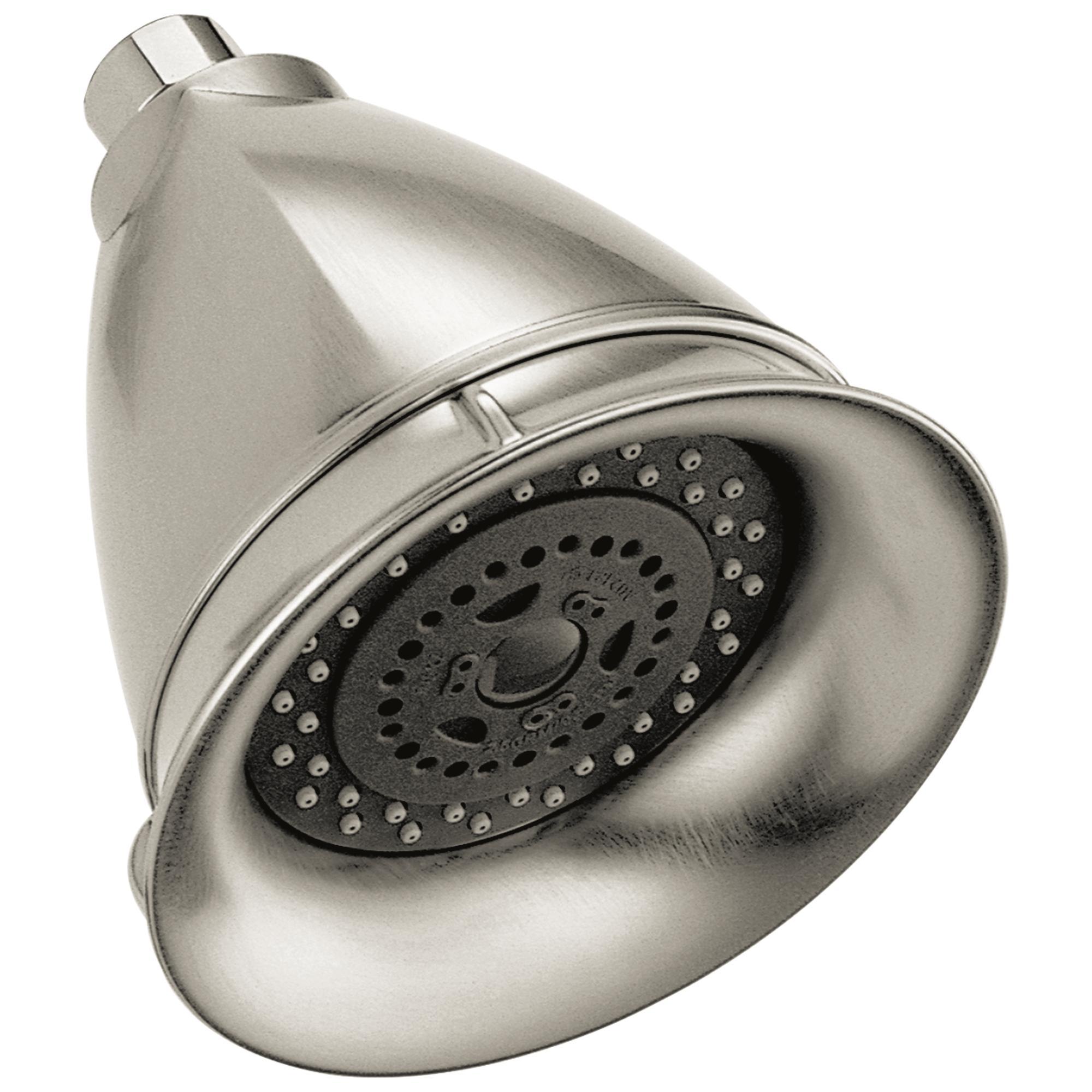 Brizo® RP42431NK-2.5 ESSENTIAL™ Classic Multi-Function Universal Showerhead With H2Okinetic® Technology, 2.5 gpm Max Flow, 3 Sprays, Wall Mount, 5 in Dia x 5-1/16 in H Head, Import