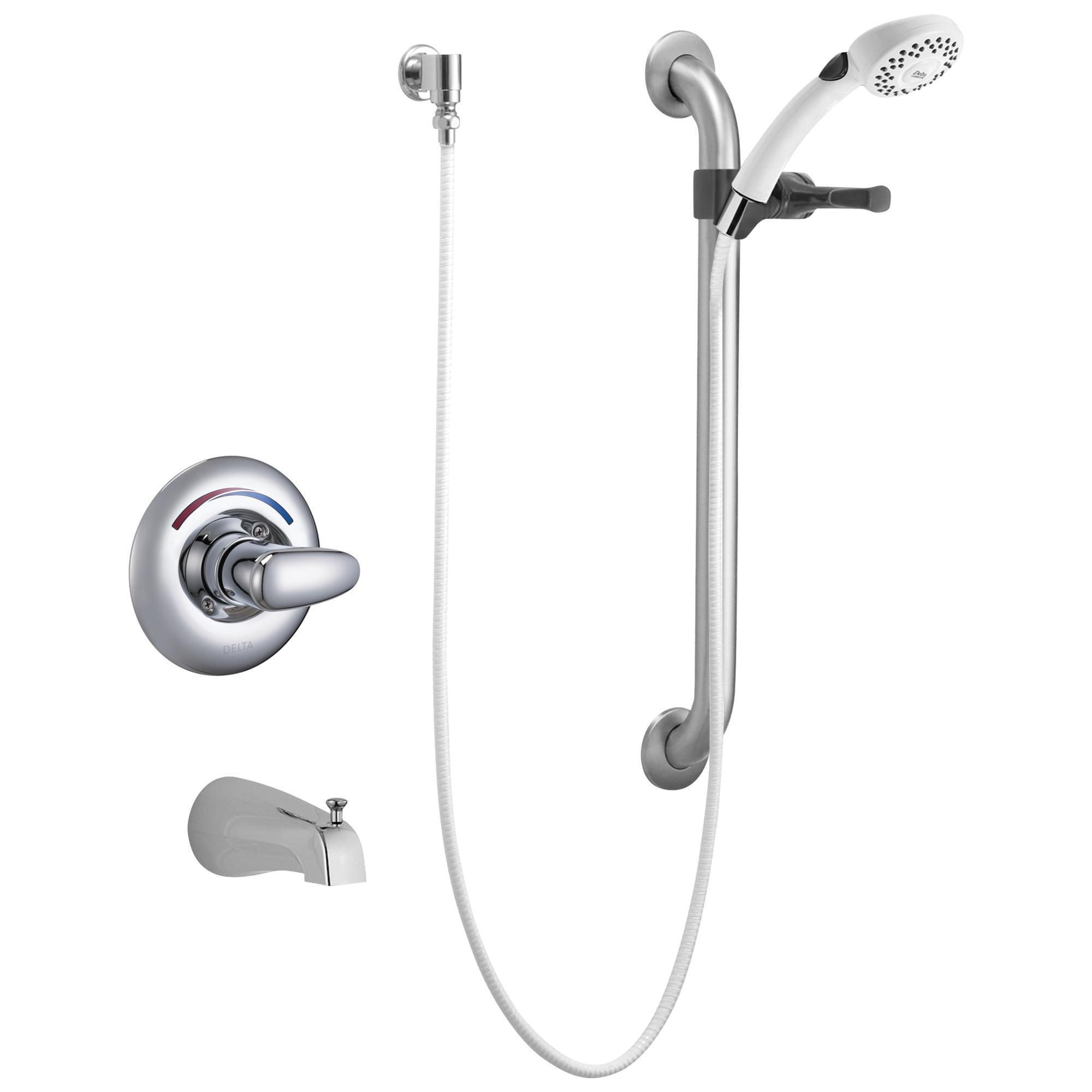 DELTA® T13H252 Monitor® 13 Universal Tub and Shower Trim, 1.5 gpm Flow Rate, Polished Chrome, Import