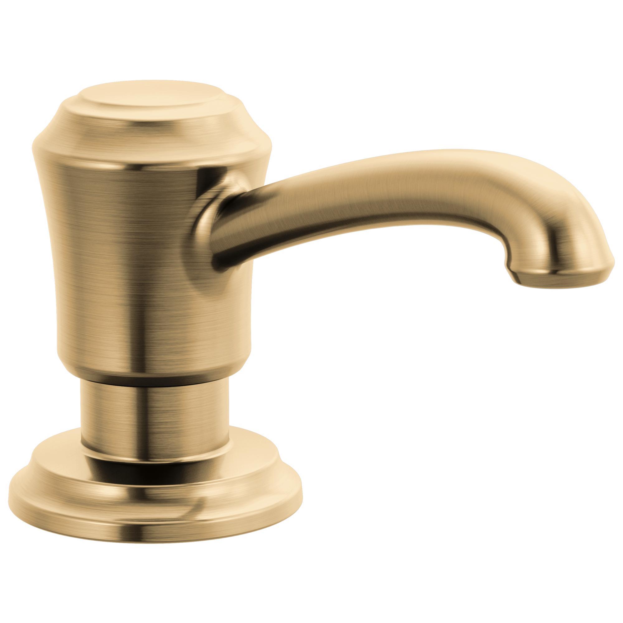 DELTA® RP100735CZPR Soap Dispenser, 13 oz Capacity, 2.88 in OAL, Deck Mounting, Import