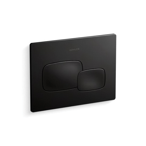 Kohler® 5413-7 Cue™ Flush Actuator Plate, For Use With K-18829-NA 2 x 4 in In-Wall Tank and Carrier System, Black Black™