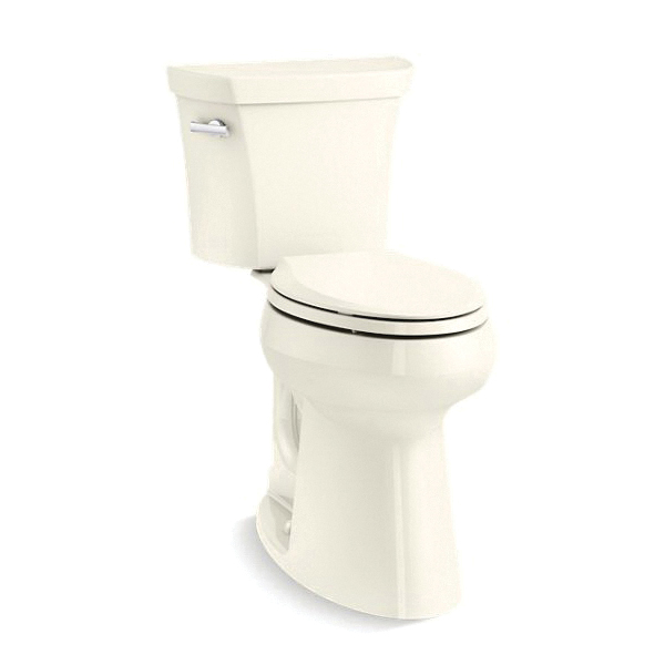Kohler® 25224-96 K-25224 2-Piece Toilet, Highline® Tall, Elongated Bowl, 6-3/8 in H Rim, 12 in Rough-In, 1.28 gpf, Biscuit