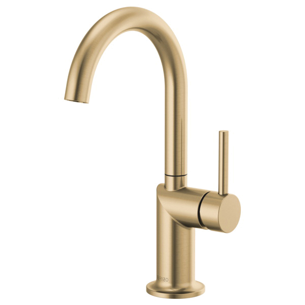 Brizo® 61075LF-GLLHP Bar Faucet, Odin®, Luxe Gold, 1 Handle, 1.8 gpm at 60 psi