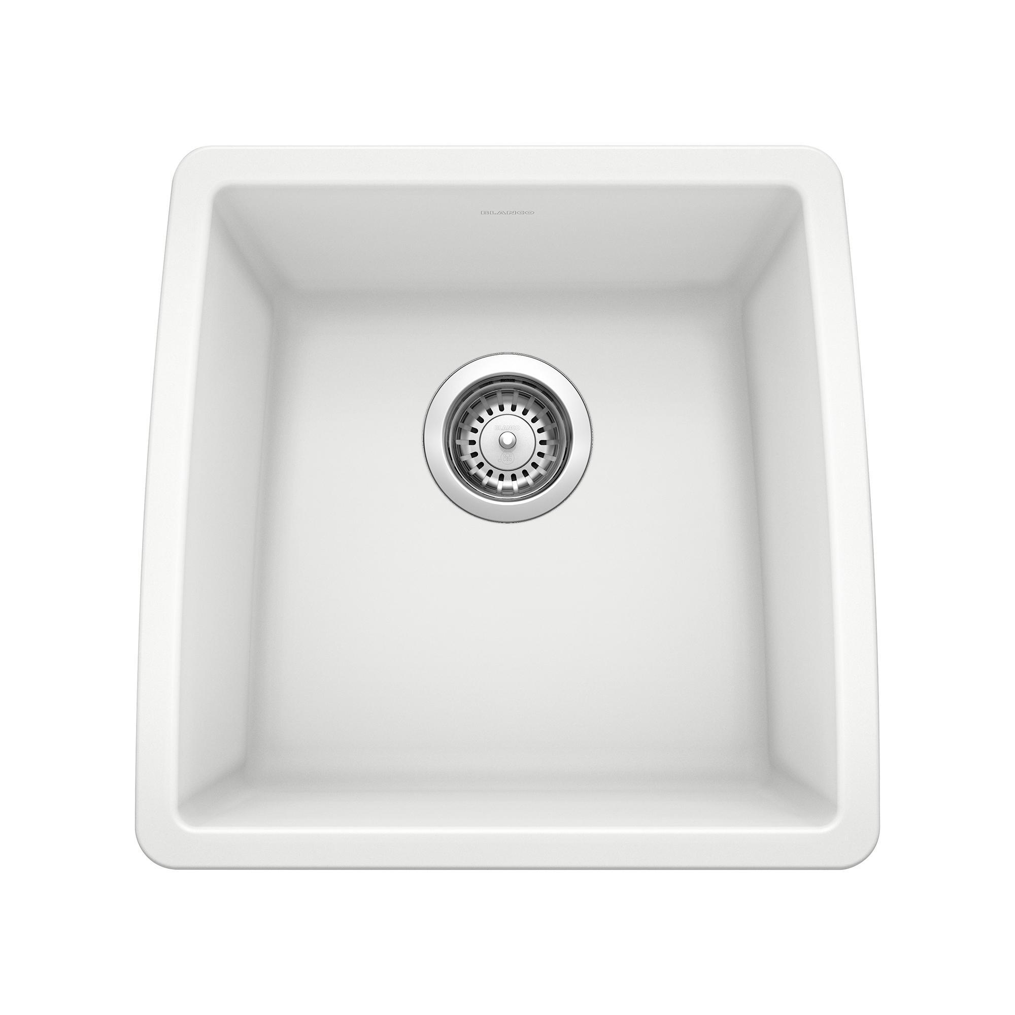 Blanco 440081 PERFORMA™ SILGRANIT® II Composite Bar Sink, White, Rectangle Shape, 15-1/2 in L x 15 in W x 9 in D Bowl, 17-1/2 in W x 17 in H, Granite