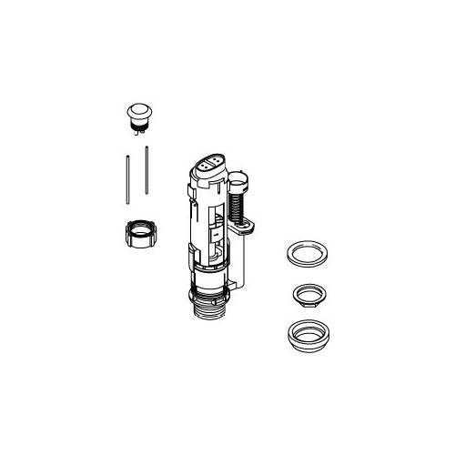 Kohler® 1095687-SC Flush Valve Assembly, For Use With Various Kohler Toilets, Satin Chrome