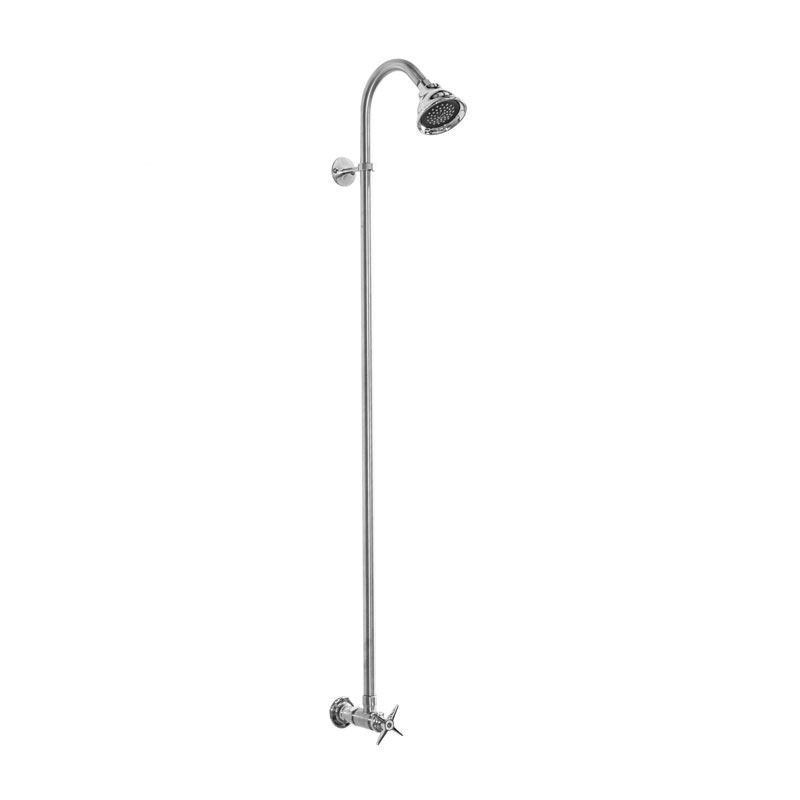 Outdoor Shower Company WM-442-CHV Wall Mount Single Supply Shower