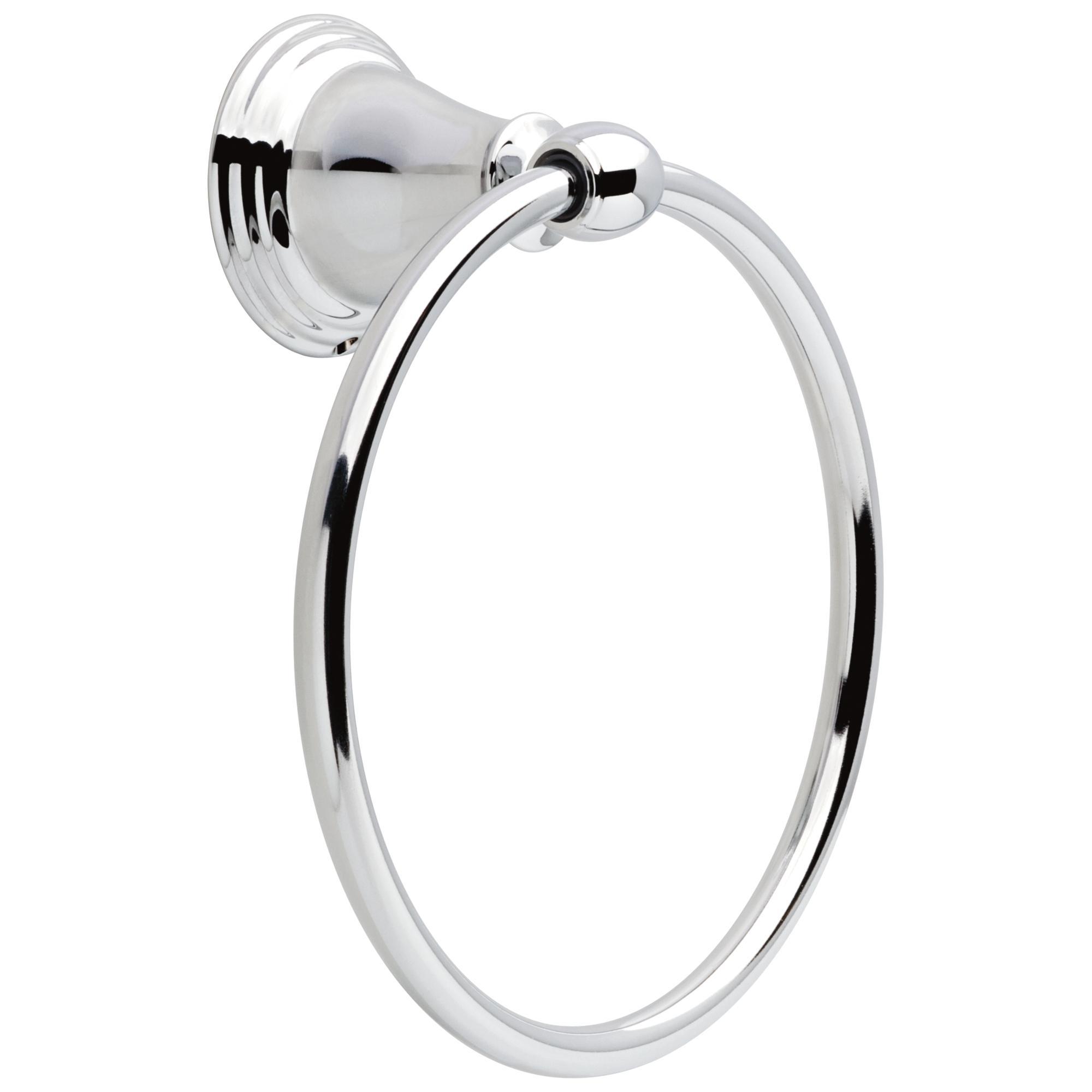 DELTA® 70046 Windemere® Towel Ring, 6-3/8 in Ring, 2-7/8 in OAD x 7-1/4 in OAH, Polished Chrome, Import