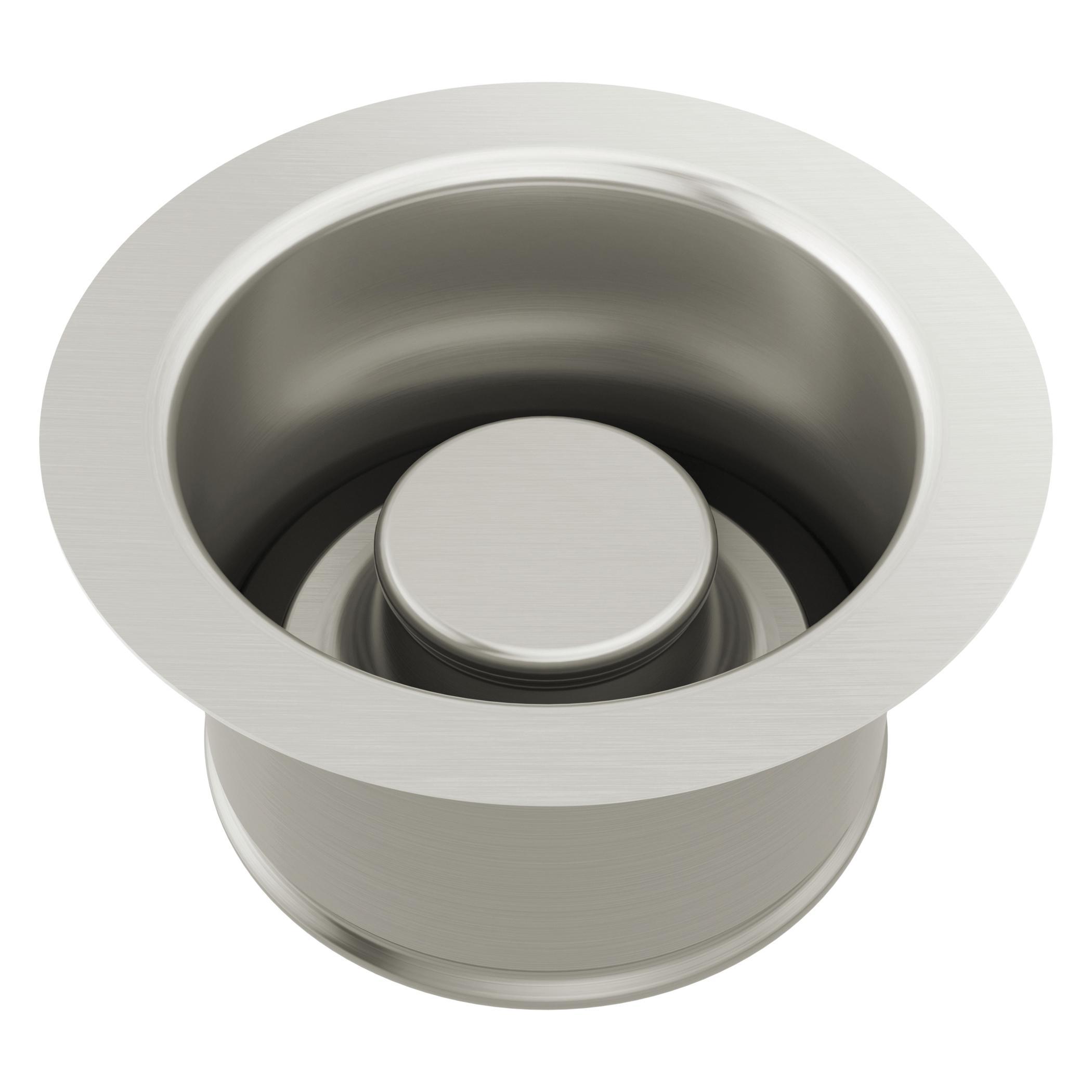 Brizo® 69072-SS Kitchen Sink Disposal Flange with Stopper, 4-1/2 in Nominal, 4-1/2 in OAL, Solid Brass, Stainless, Import