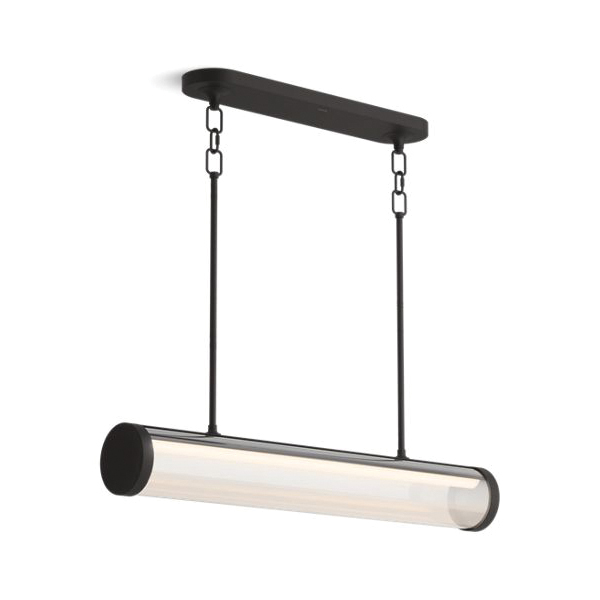 Kohler® 27267-CHLED-BLL Island Linear Chandelier, (1) Integrated LED Lamp, 120 VAC, Matte Black Housing