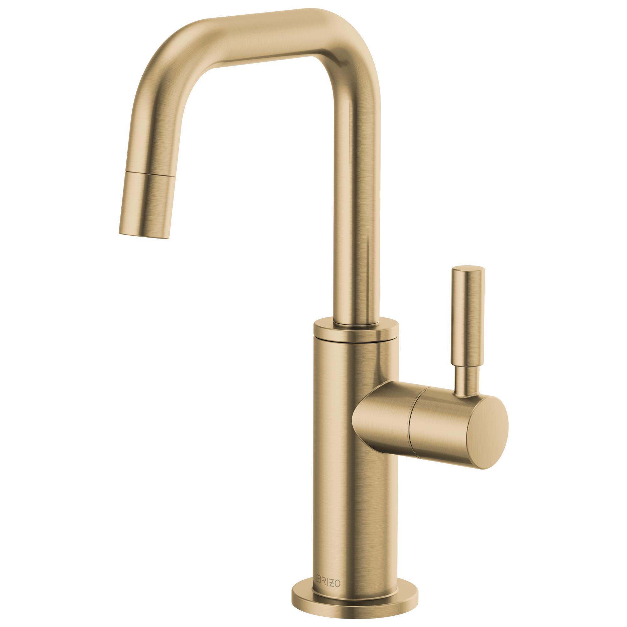 Brizo® 61365LF-C-GL Odin® Beverage Faucet, 1.5 gpm at 60 psi Flow Rate, Luxe Gold, 1 Handle, Domestic