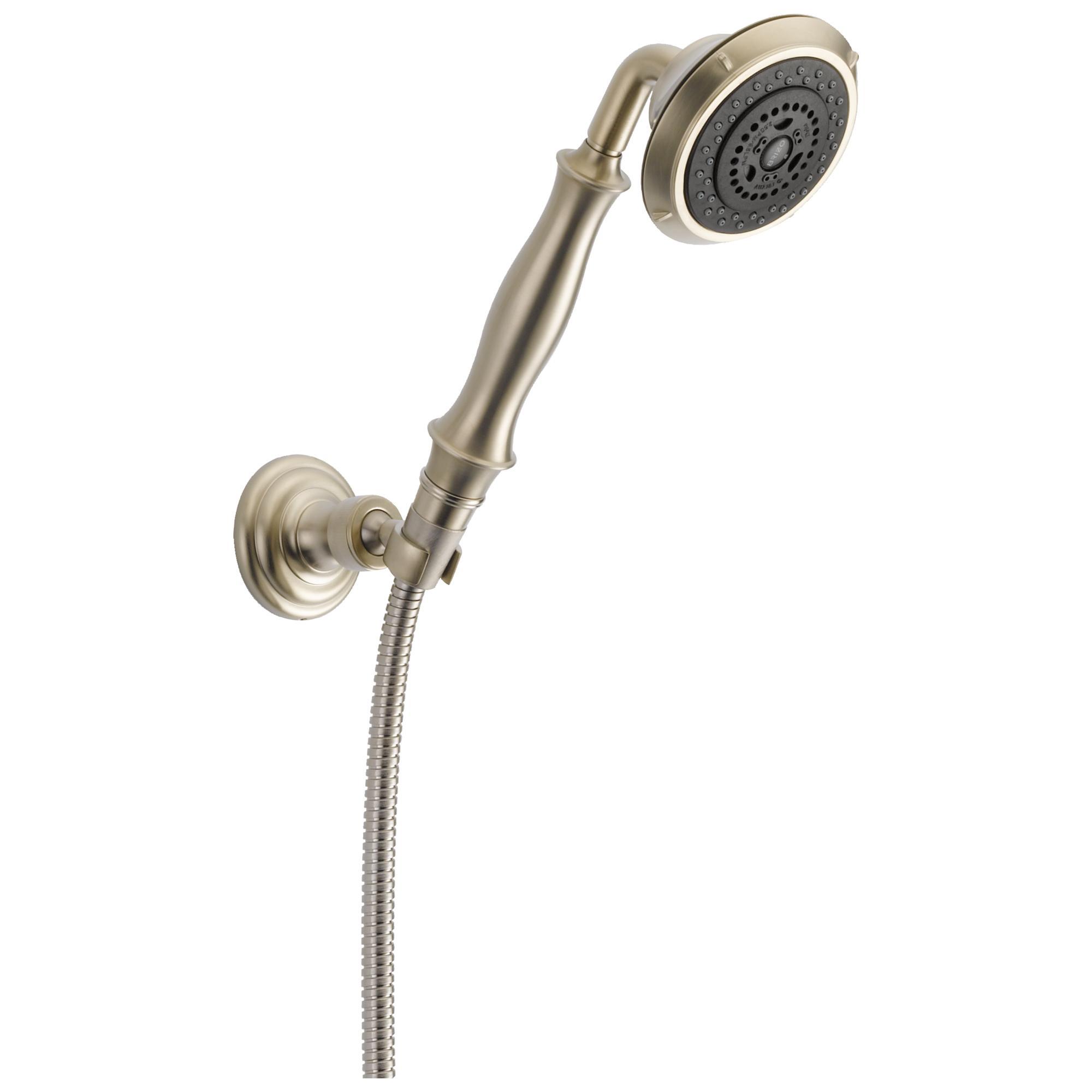 Brizo® 85810-BN Baliza® Tranditional Hand Shower, 3 Shower Head, 2 gpm Flow Rate, 60 to 82 in L Hose, 1/2-14 NPSM Connection, Brushed Nickel, Domestic