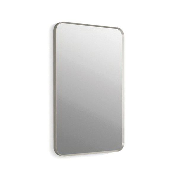 Kohler® 26052-BNL K-26052 Essential Decorative Mirror, Rectangular Shape, 22-1/16 in L x 34-1/16 in W, Brushed Nickel
