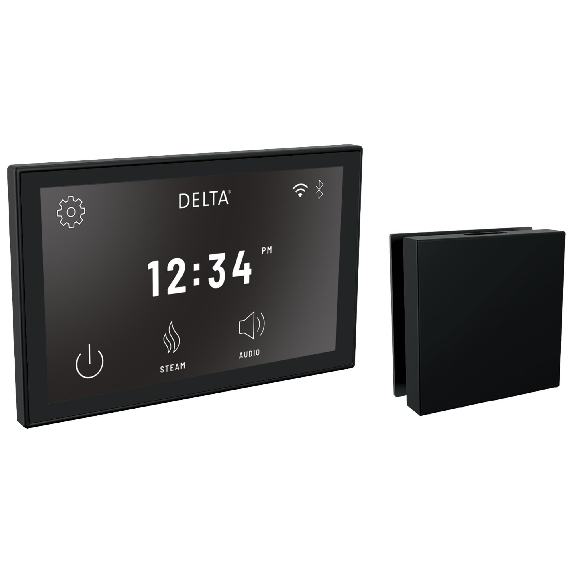 DELTA® 5CH-550L-BL Square Steam Shower Control, Digital Display, Matte Black, Domestic
