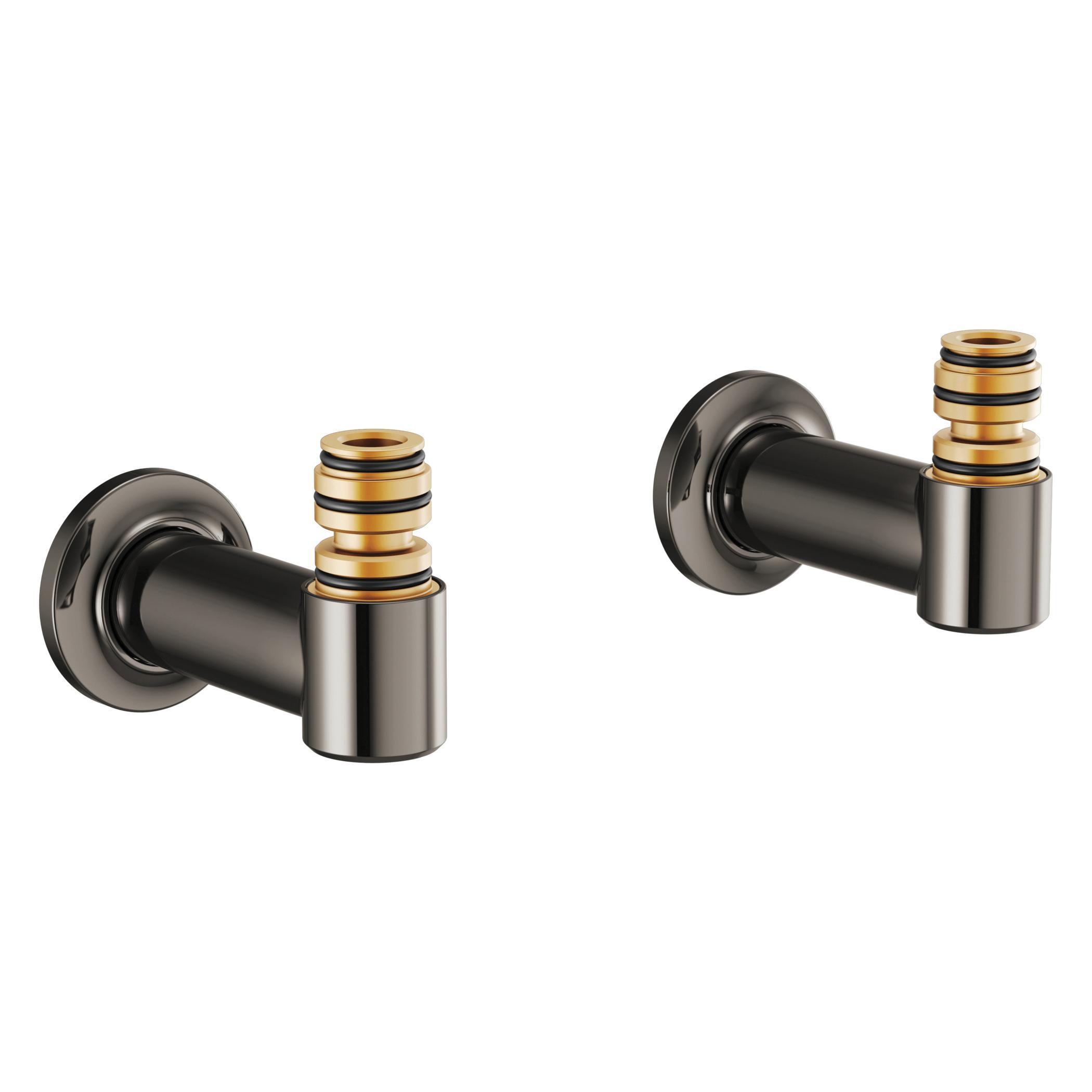 Brizo® T71764-BNX Kintsu™ Tub Filler Union, 8 in Center, Brilliance® Black Onyx, 2 Handles, Import