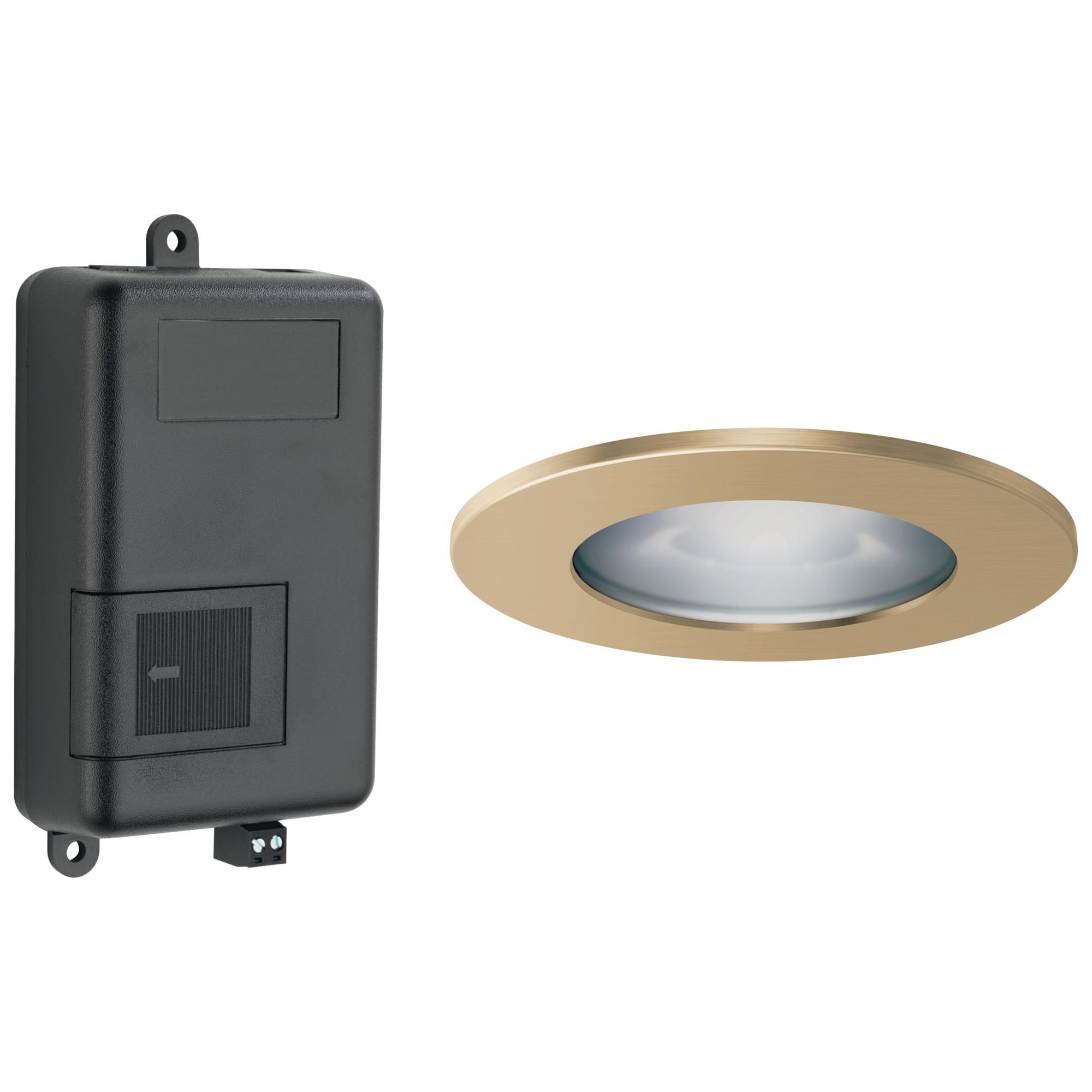 Brizo® 8SP-MU-4-GL-L LED Light Chromatherapy System and Trim Ring, For Use With 8CB-600/8CH-600 and 8CN-600 control, 60 Watt Incandescent Bulb, Lumicoat Luxe Gold