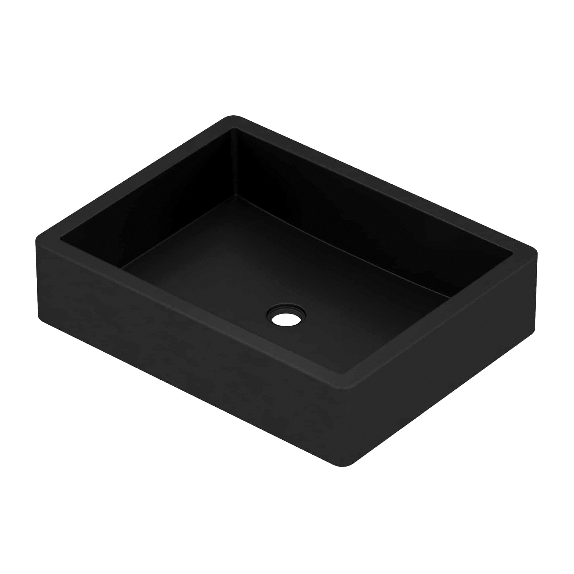 Native Trails NSL1915-C NativeStone® Nipomo Bathroom Sink, Rectangular Shape, 19-1/2 in W x 15 in D x 4-1/2 in H, Concrete/Natural Jute Fiber, Charcoal, Import